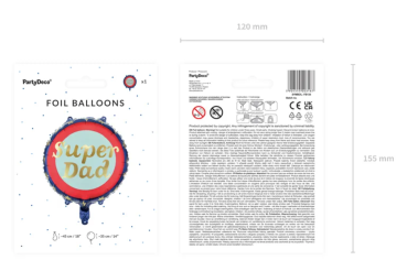 Folienballon - Super Dad - ø 45cm